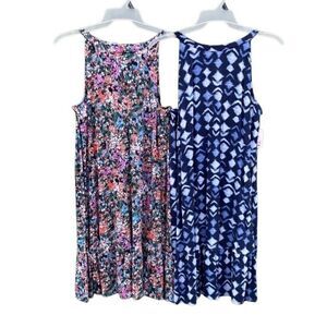 Women's Summer Lightweight Halter Top Midi Dress 2-Pack Size XXXL